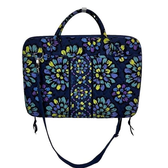 Vera Bradley Bag Case Hard Shell Laptop Workstation Crossbody Floral Quilted - Picture 1 of 14